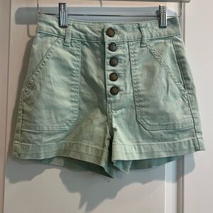 Copper Key High Waist Mint Green Shorts